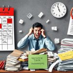 Calendar showing overdue bookkeeping tasks illustrating common bookkeeping mistakes