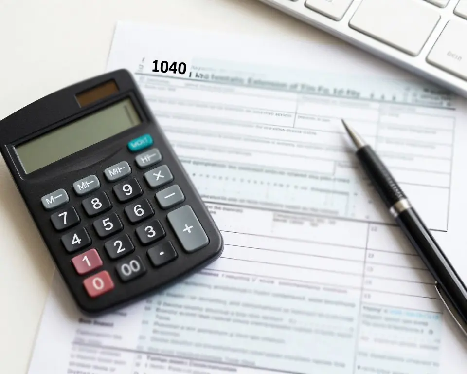 IRS tax penalties calculation worksheet showing late filing and payment penalties