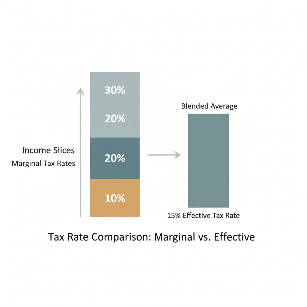 Marginal versus effective tax rate