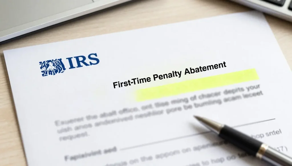 First-Time Penalty Abatement approval letter from IRS