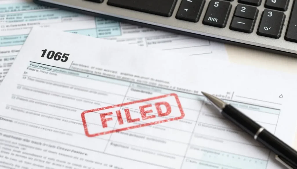Successfully completed partnership tax return with final stamp