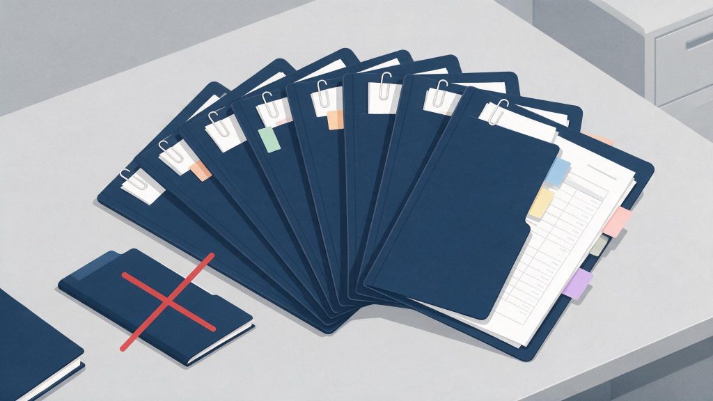Illustration contrasting individual client trust ledgers with an improperly batched closing ledger.
